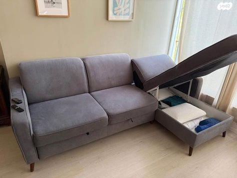 🛋️ ספה נפתחת של שמרת הזורע – אפורה בהירה, איכותית ונוחה במיוחד! 🤍