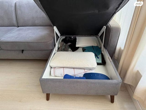 🛋️ ספה נפתחת של שמרת הזורע – אפורה בהירה, איכותית ונוחה במיוחד! 🤍