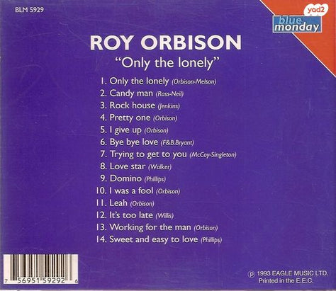 Roy Orbison Only the Lonely
