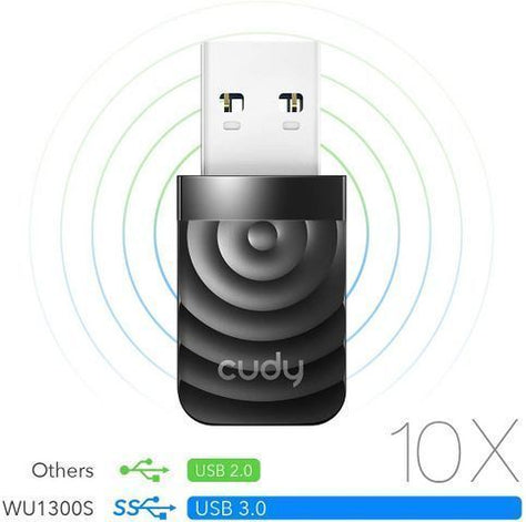 מתאם אלחוטי USB3.0 ,2.4/5GHz