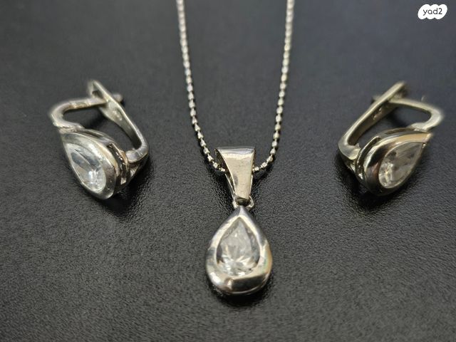 סט שרשרת ועגילים מזהב