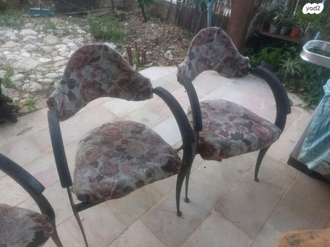 סט 4 כיסאות גינה ברזל