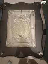 מגש לחלות כסף ועץ הצורפים