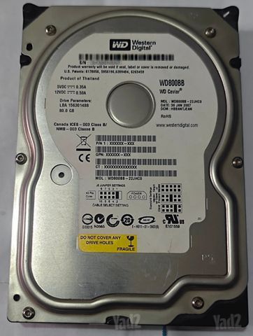כונן קשיח WD 80GB IDE