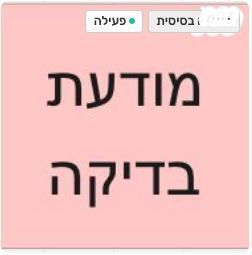בדיקה בדיקה