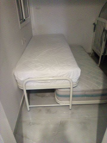 Hi-riser bed with mattresses