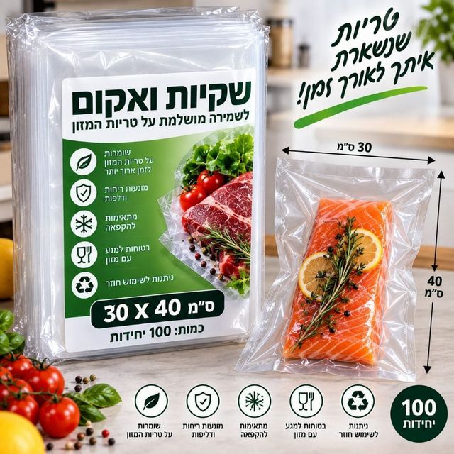 100 שקיות ואקום