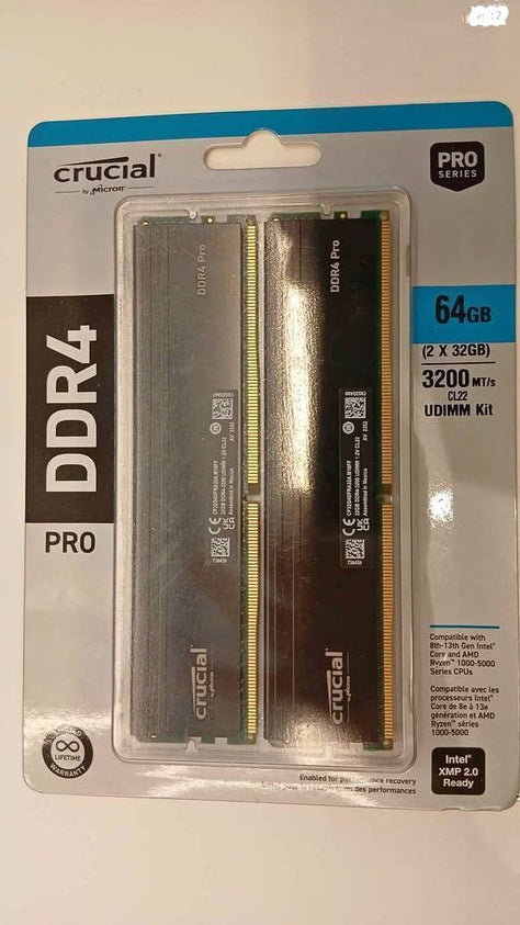 זיכרון למחשב נייח 64GB 2X32