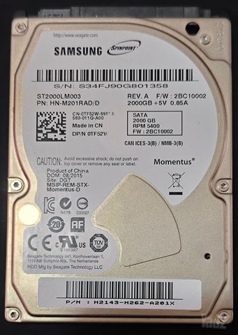 כונן קשיח 2.5" Samsung 2TB