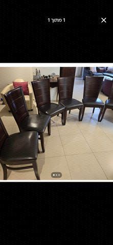 6 כיסאות עץ מלא