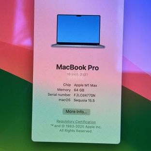 MacBook Pro 16 M1 Max/64GB
