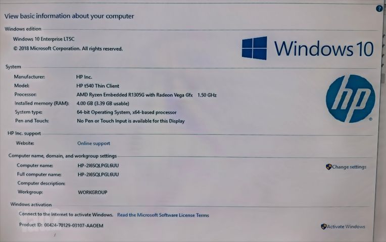 HP Think Client T540