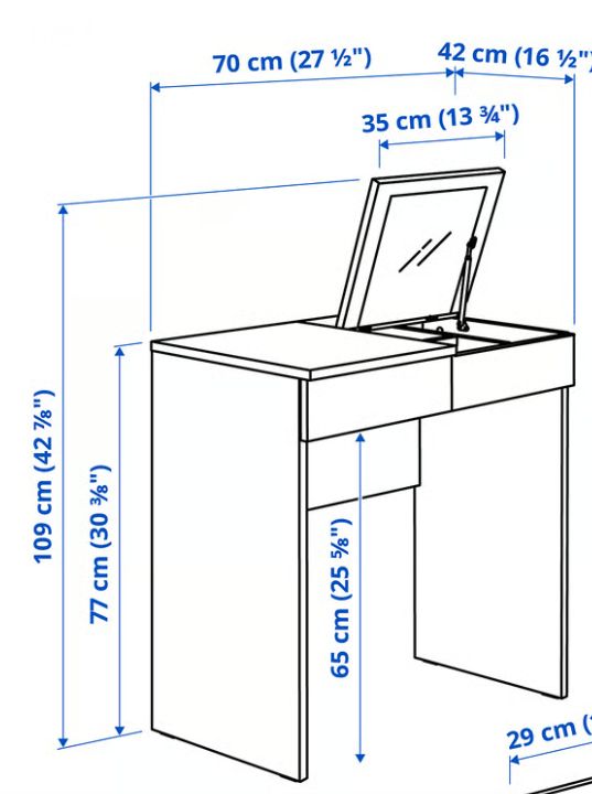 שולחן איפור 70x42