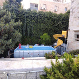 בריכה + מגלשה