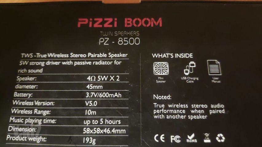 רמקול PiZZi Boom PZ 8500