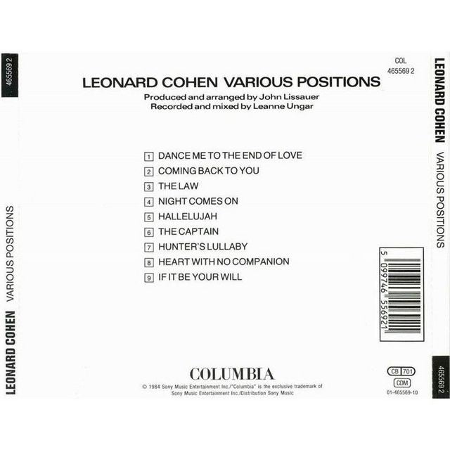 Leonardo Cohen Various Positio