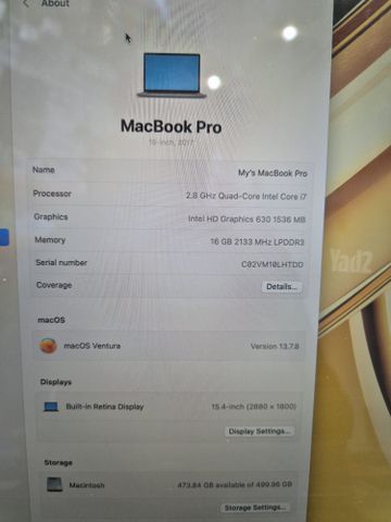 Apple MecBook Pro 15 17