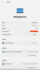 MacBook Pro 14" M1 Pro