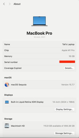 MacBook Pro 14" M1 Pro