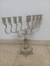 Elegant Silver-Tone Menorah