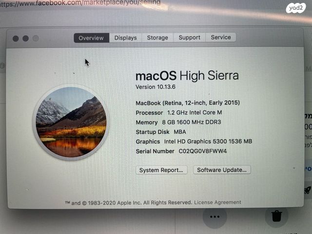 Macbook air  mid 2015