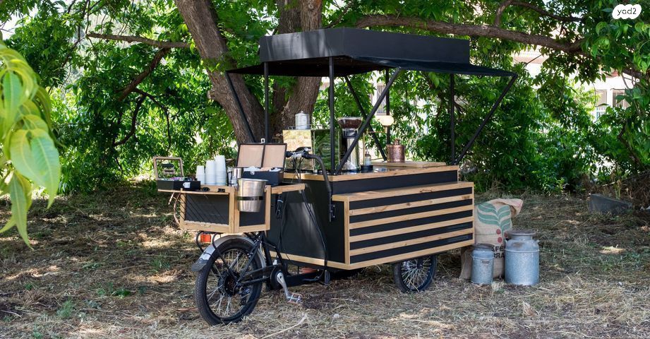 עגלת קפה תלת אופן חשמלי סולארי