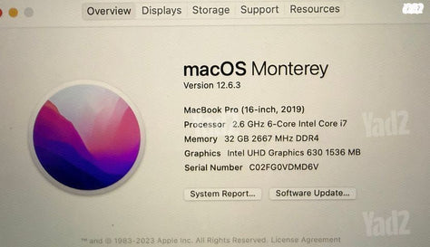 Macbook pro 16 2019 - 32GB RAM