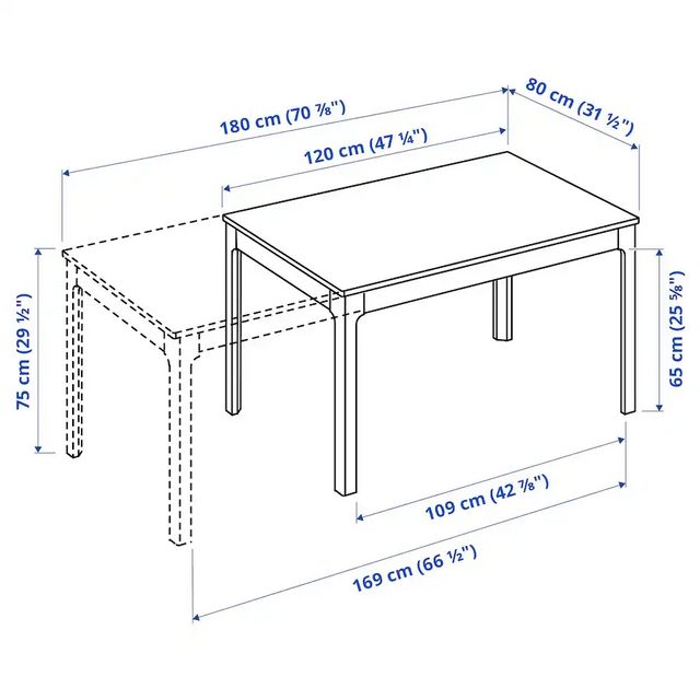 IKEA שולחן+4 כיסאות