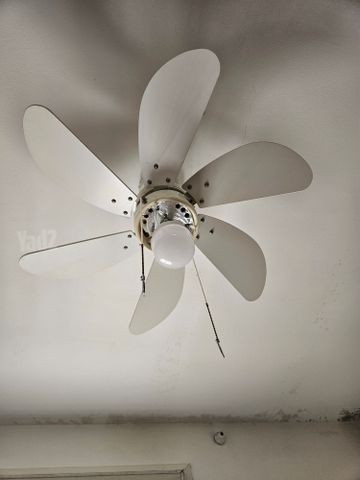 מאוורר תקרה עם כיסוי למנורה