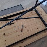 solid wood table vintage style