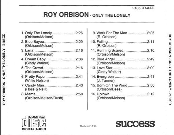 Roy Orbison Only the Lonely
