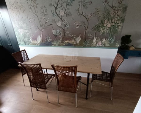 solid wood table vintage style