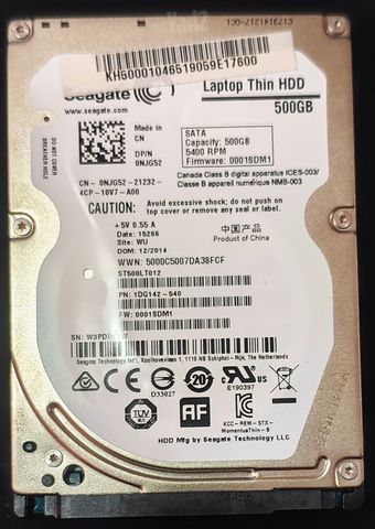 כונן קשיח 2.5" Seagate 500GB
