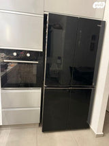 מקרר שחור זכוכית 4 דלתות