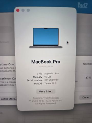 MacBook Pro M1 Pro 10C 16GB