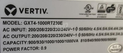 UPS VERTIV על ספק כוח