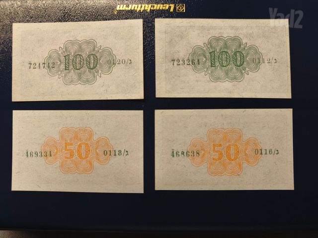 50+100 פרוטה 1952 unc