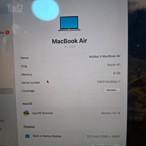 Macbook air 2020