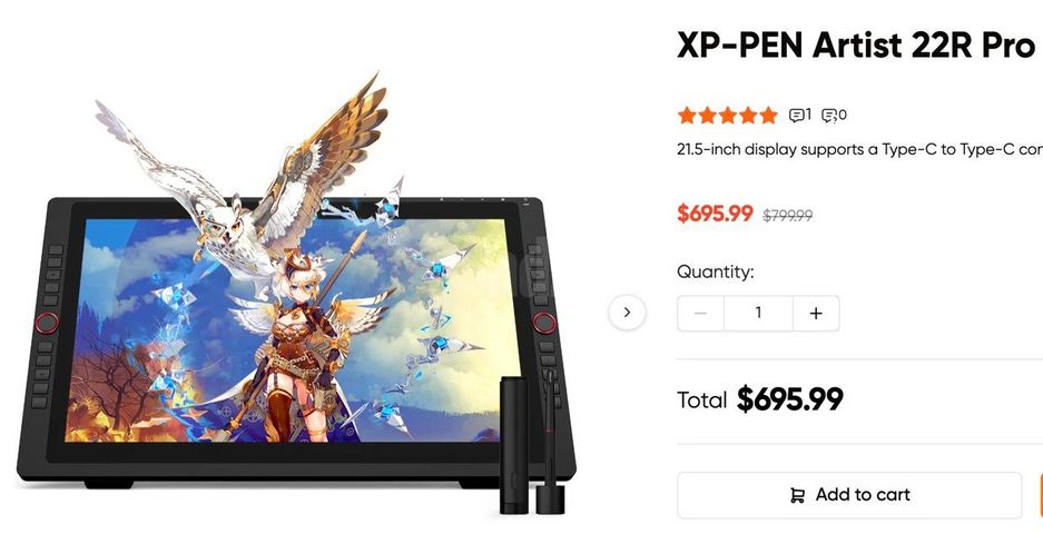 צג טאבלט_XP-PEN ARTIST 22R PRO