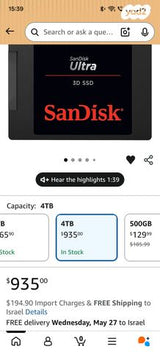 SSD 4TB SanDisk Ultra 3D