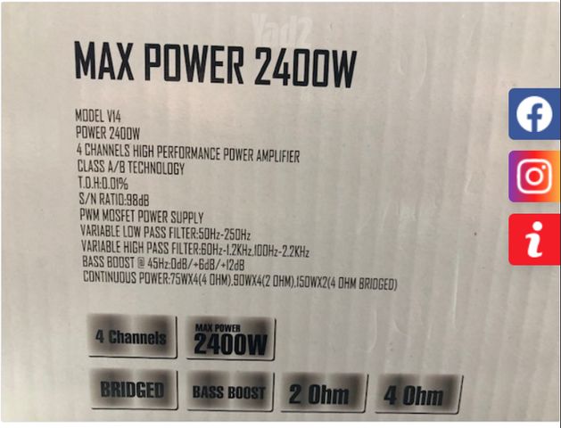 מגבר Zed 2400W וסאב Vega