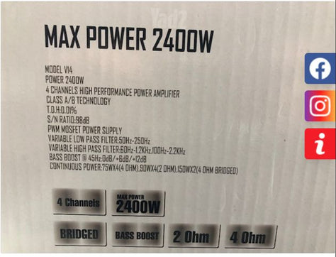 מגבר Zed 2400W וסאב Vega