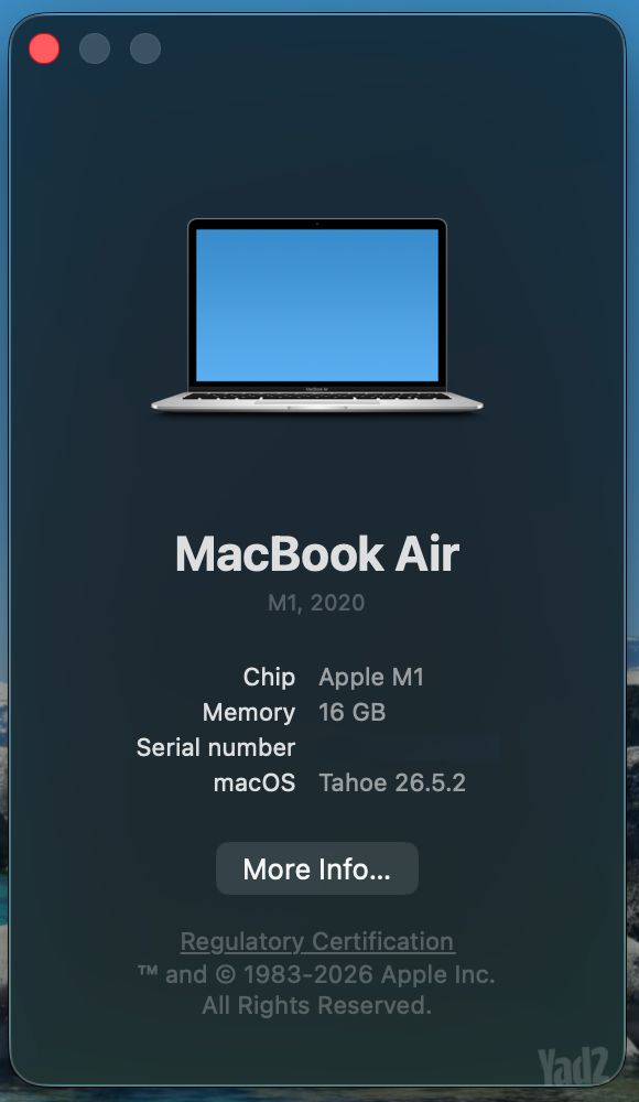 MacBook Air (13.3", M1, 2020)
