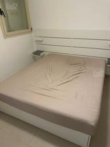 White Bed Frame with Mattress