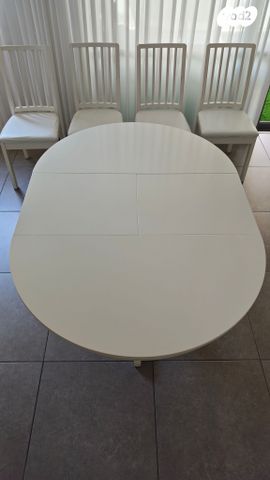 שולחן עגול נפתח עם 4 כיסאות