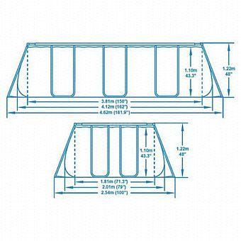 בריכה BESTWAY 412×201×122