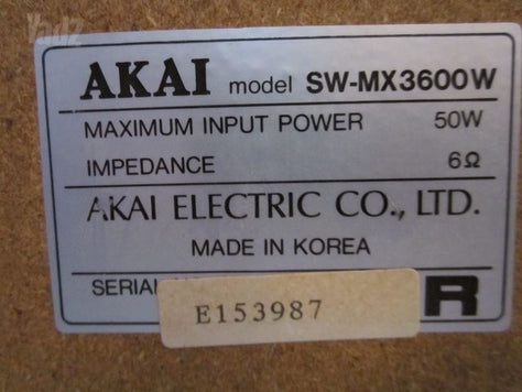 רמקולים AKAI SW MX 3900 W