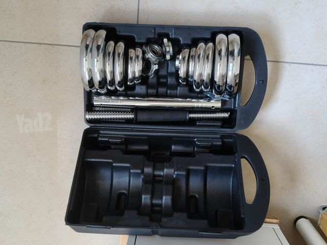 chrome dumbbell set