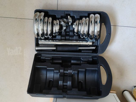 chrome dumbbell set