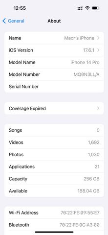 iPhone 14 Pro 256GB אייפון 14
